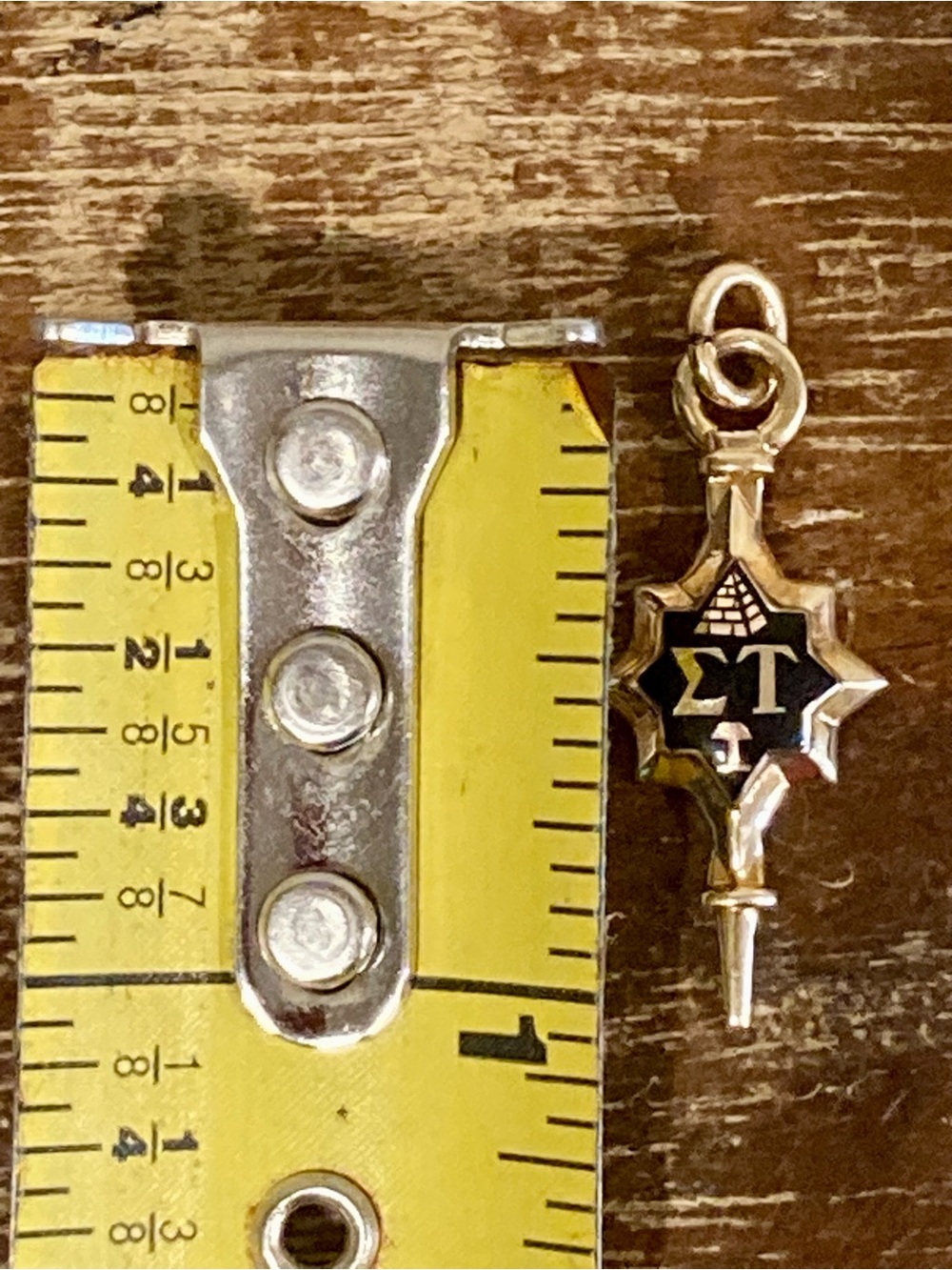 SIGMA TAU Engineering Honor Society Fraternity Key/Pendant with Black Enamel - Picture 10 of 10